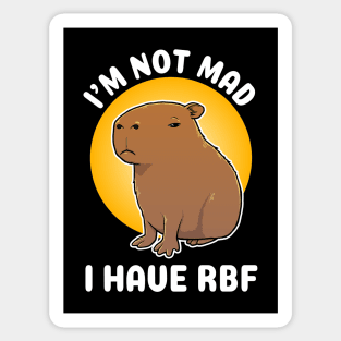 I'm not mad I have RBF Capybara Cartoon Sticker